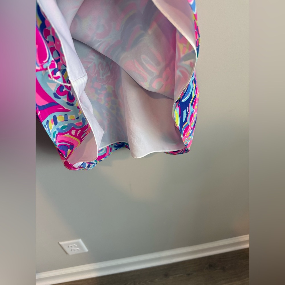 Lilly Pulitzer Lela Silk Slip Dress in the "Psychedelic Sunshine" print - Picture 6 of 11